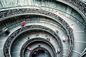 Wendeltreppe in Museum
