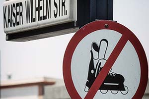 Rollschuhlaufen-Verboten-Schild