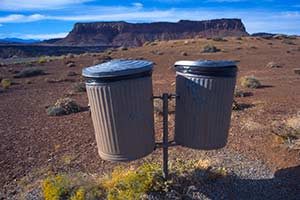 Mülleimer im Nationalpark